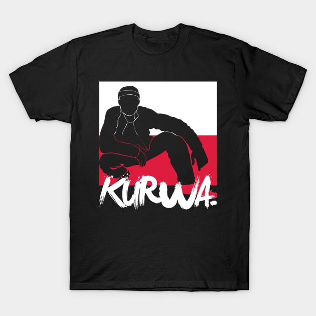 Kurwa Pose T-Shirt by avshirtnation